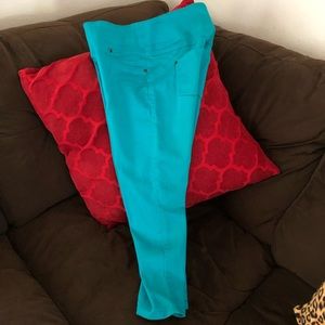 DG2 Comfort Waist Cropped Jegging-Turquoise